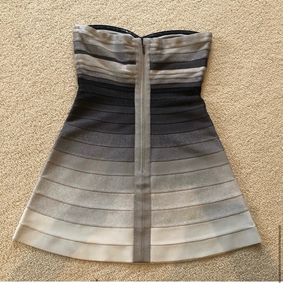 GRAY Ombré Herve Ledger Strapless Dress - Picture 7 of 8